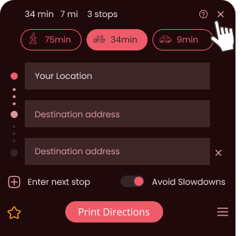 How to close the ViewDirectionsOnline widget